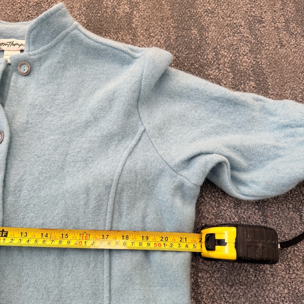 Norm Thompson Light Blue Women's Cape Jacket - Picture 7 of 7